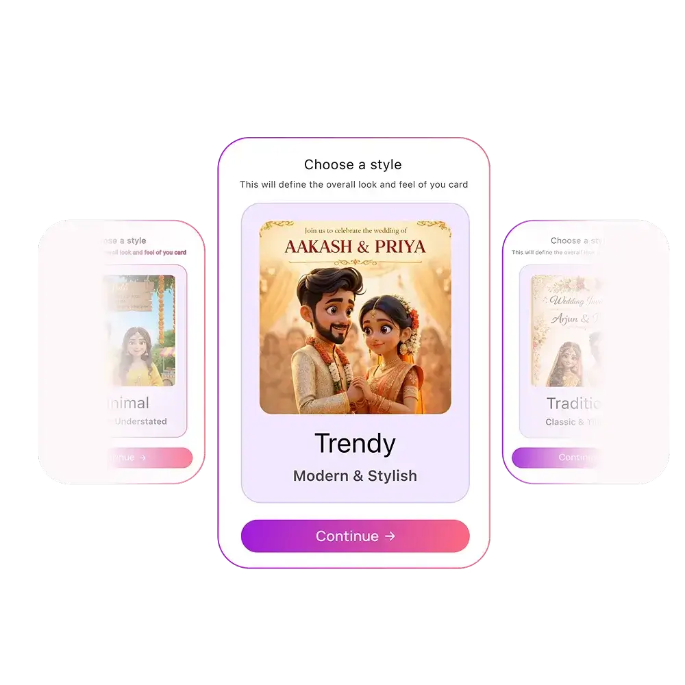Elección de un estilo de diseño para una invitación generada con IA