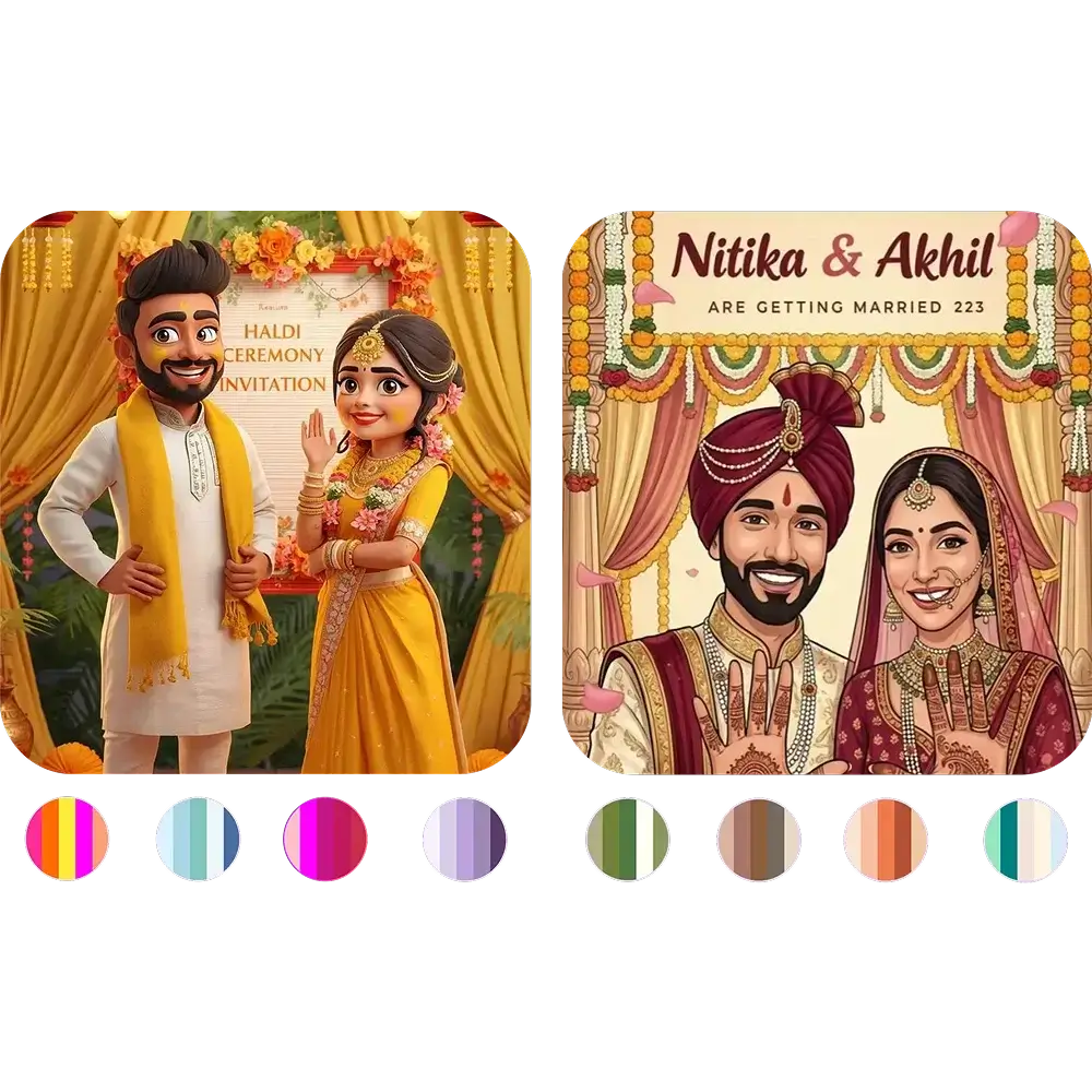Refining color palettes for a personalized AI invitation design