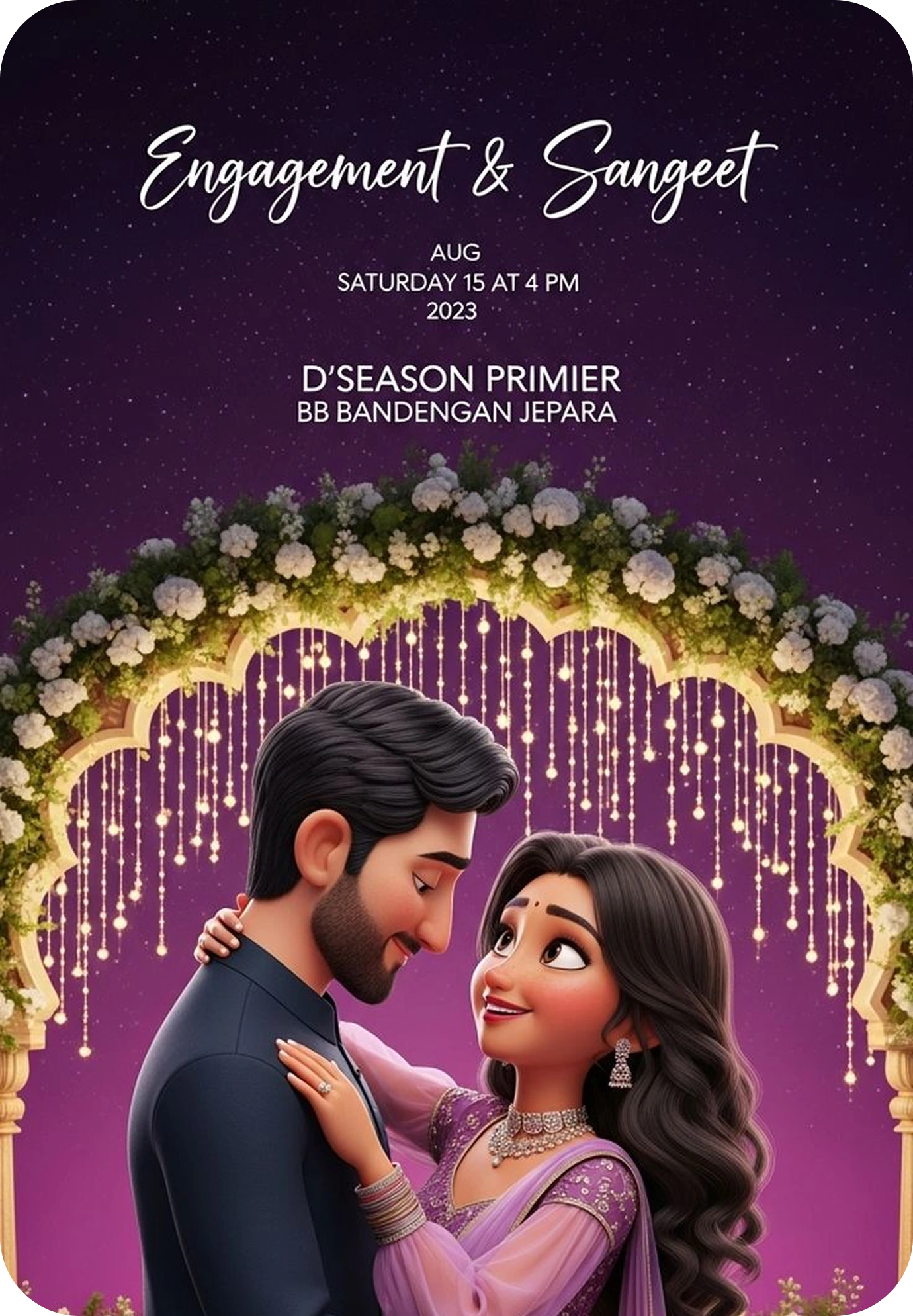 Engagement ceremony invitation card design