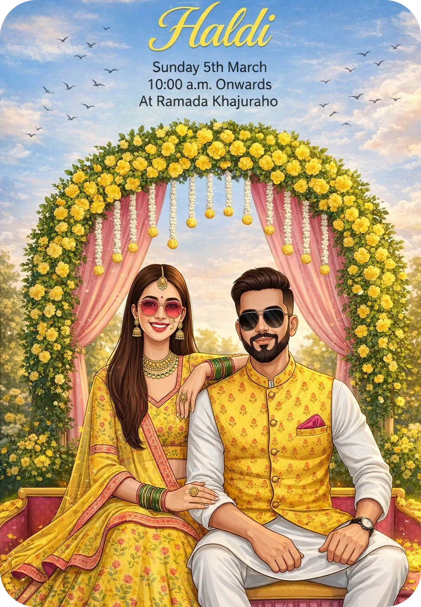 Haldi Ceremony invitation card design