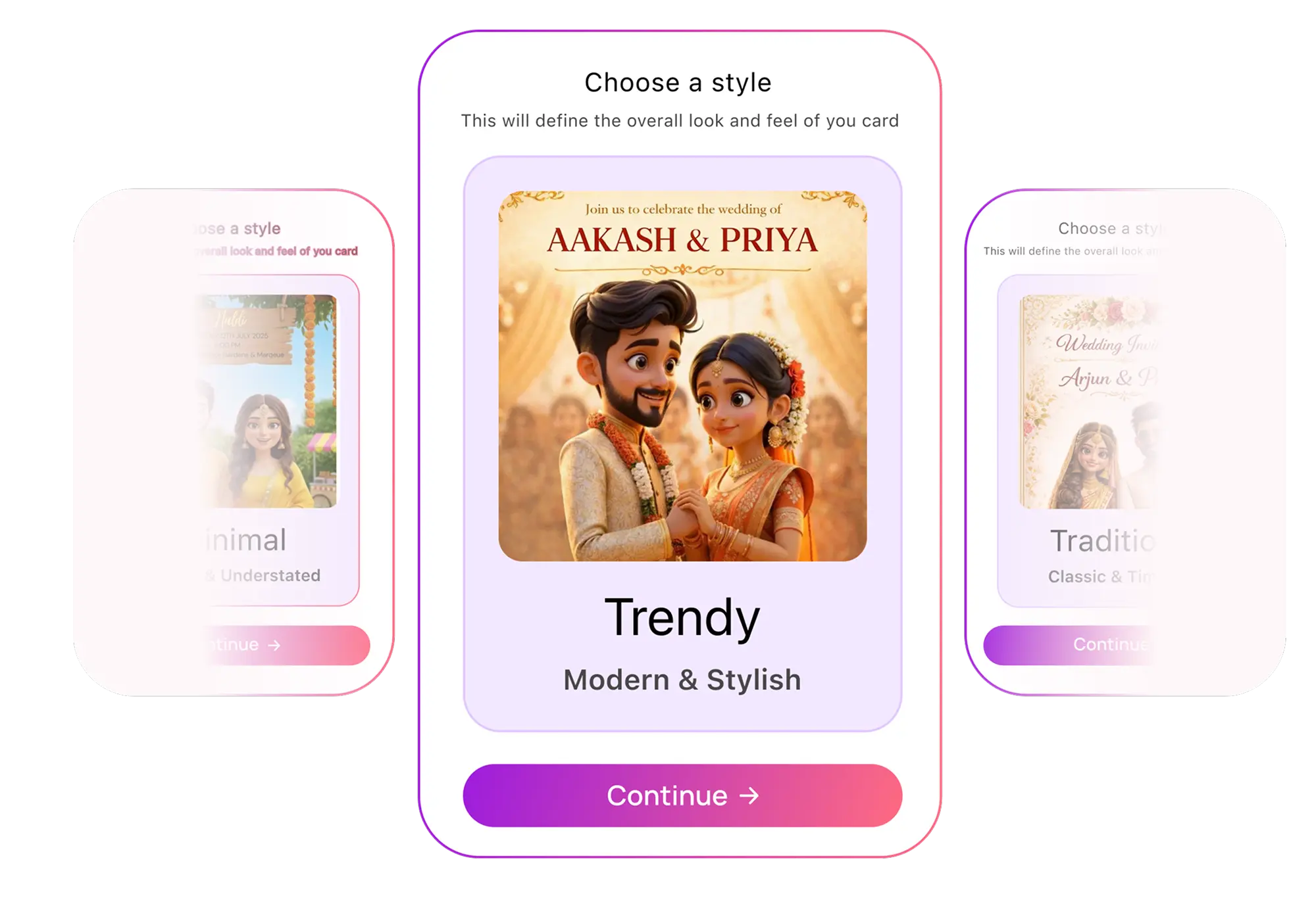 Step : Choose Your Style AI Invitation Maker